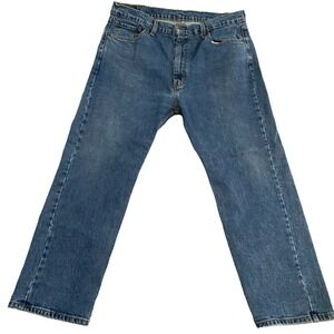 Levi's 505 Men's Medium Wash Blue‎ Denim 5-Pocket Straight Jeans Size W40 L29
